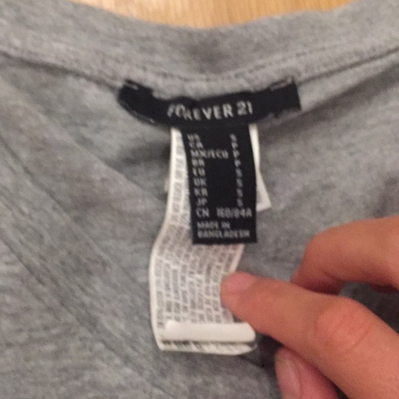 Grey Forever 21 v neck tee - Picture 3 of 3
